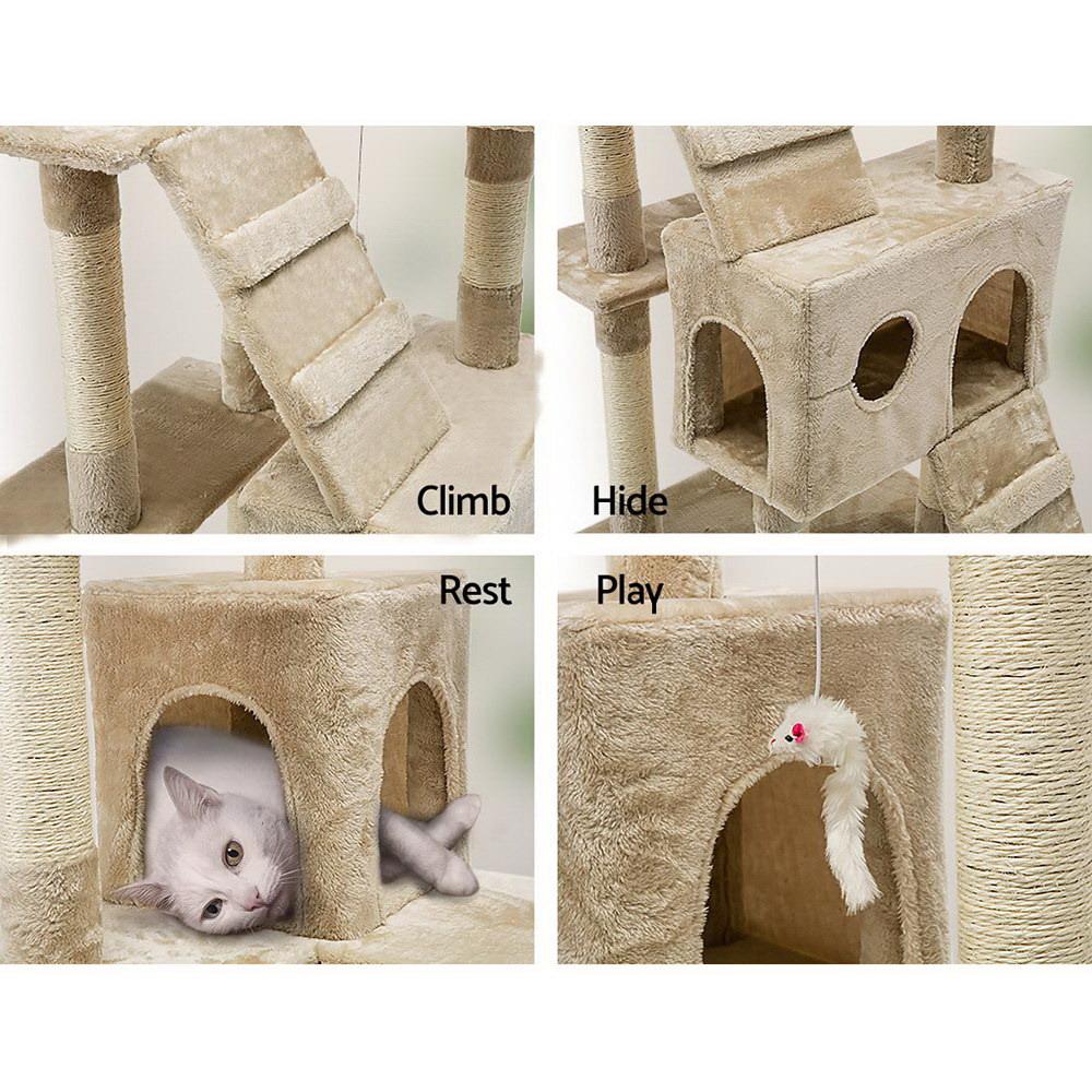 i.Pet Cat Tree 180cm Tower Scratching Post Scratcher Wood Condo House