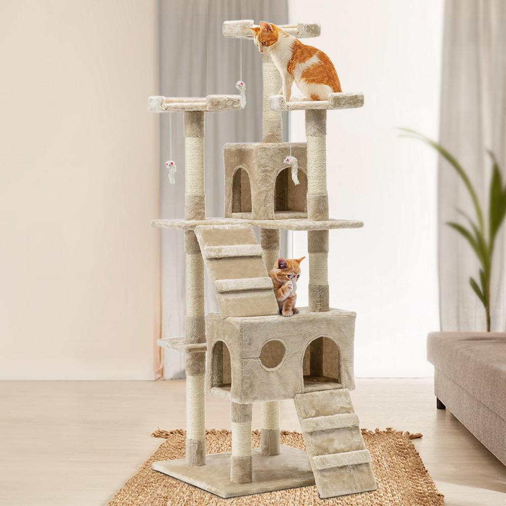 i.Pet Cat Tree 180cm Tower Scratching Post Scratcher Wood Condo House
