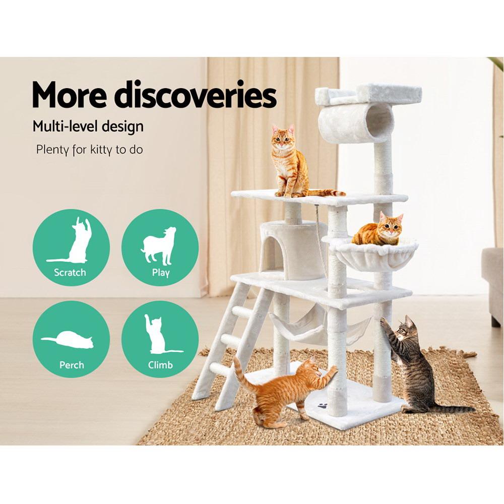 i.Pet Cat Tree 141cm Tower Scratching Post Scratcher Condo Wood House