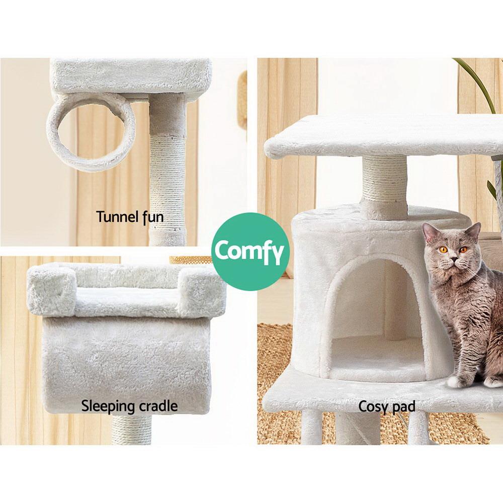 i.Pet Cat Tree 141cm Tower Scratching Post Scratcher Condo Wood House