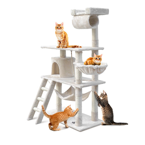 i.Pet Cat Tree 141cm Tower Scratching Post Scratcher Condo Wood House