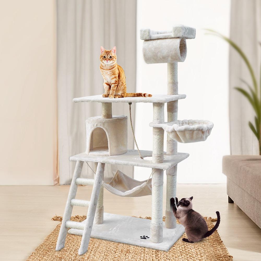 i.Pet Cat Tree 141cm Tower Scratching Post Scratcher Condo Wood House